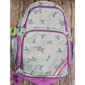Cat & Jack Kids 17" Backpack Purple Blue Horses Horseshoe Pop-it NWT (219)